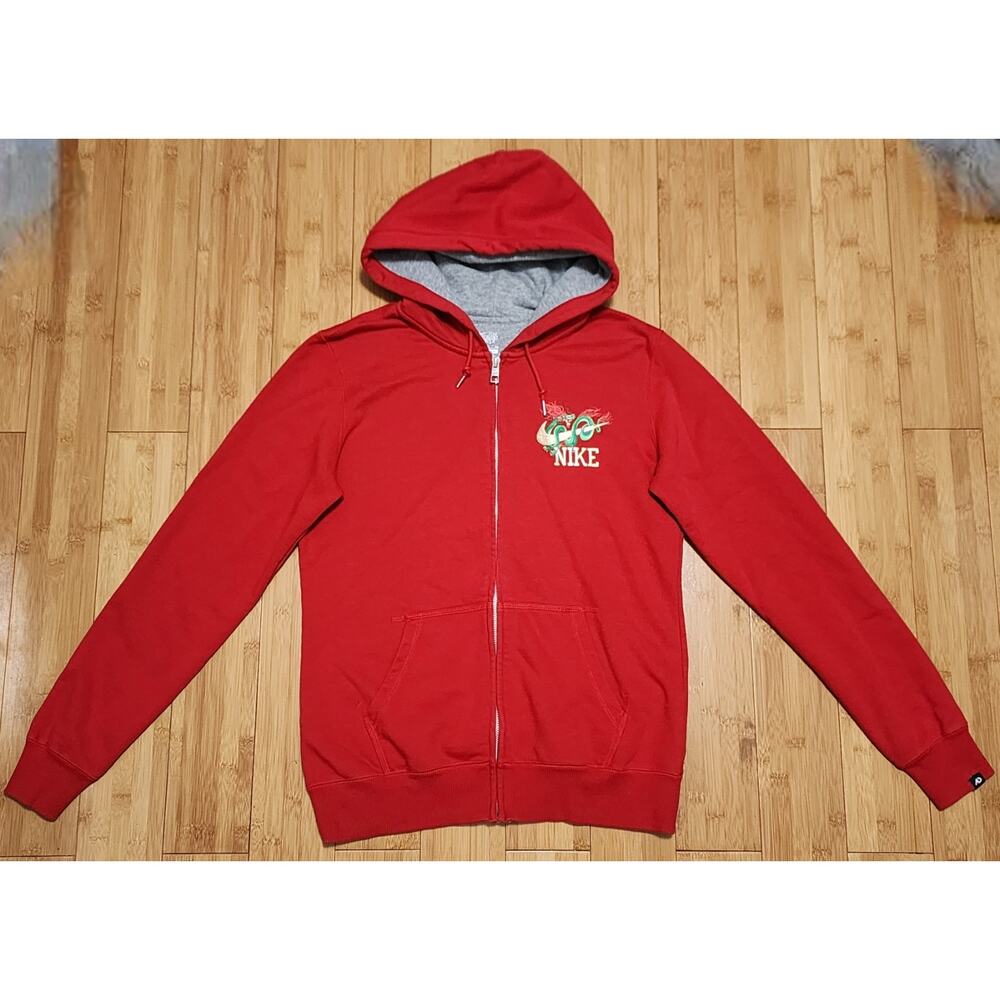 Nike Chinese Lunar New Year 2012 Hoodie Mens XL Zip Up Jacket Dragon Red Sports